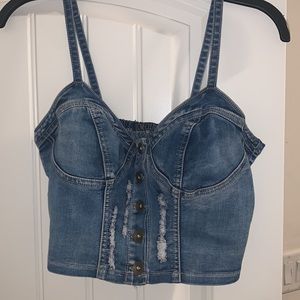 DENIM CORSET TOP